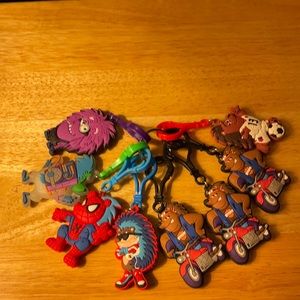 Backpack clips lot of 8 cartoon animals (boys)